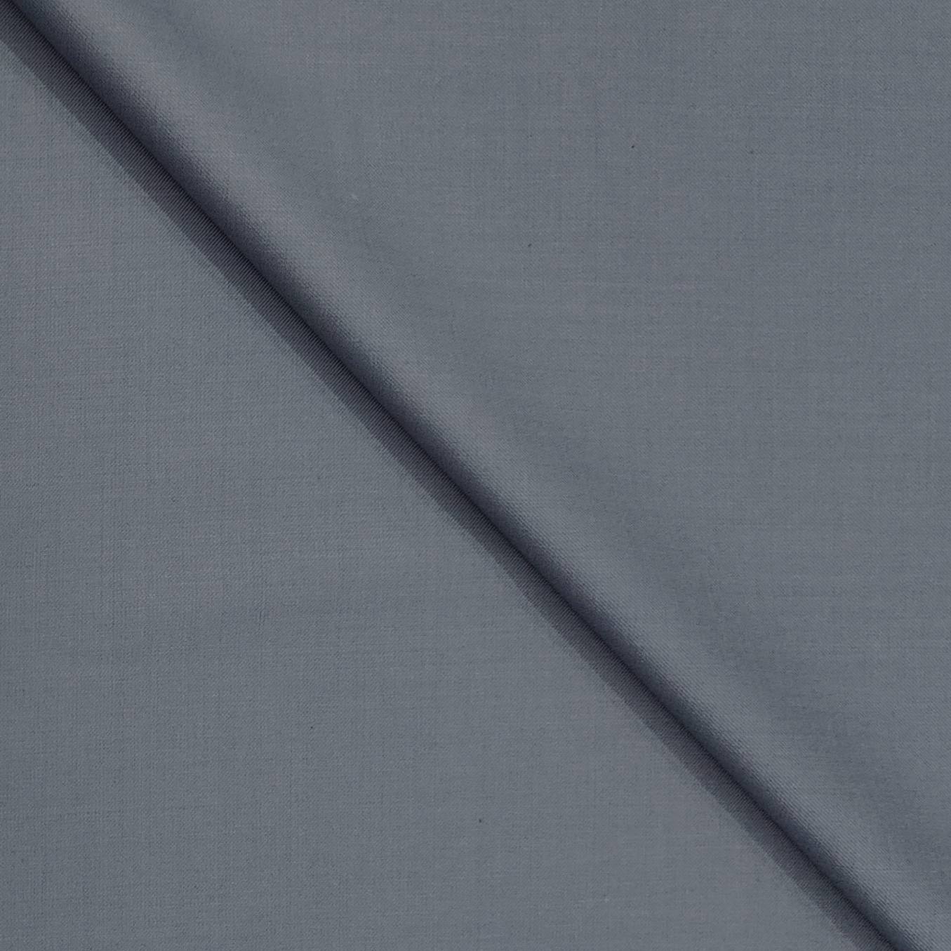 Trouser Fabric Raymond Super 140s Merino Wool Plain Colour Greyish Blue